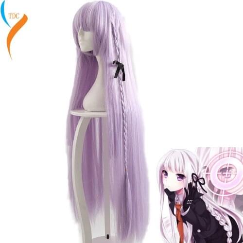 Games Danganronpa Kirigiri Kyouko princess Purple wig Cosplay Costume Dangan Ronpa Girls Long Straight Synthetic Hair For Women