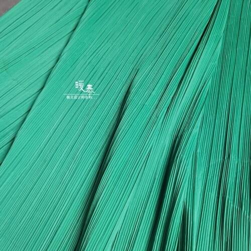 Pleated Fabric Teal Miyake Folds Imitation Cotton Linen DIY Patches Art Painting Decor Clothes Skirt Dress Designer Fabric
