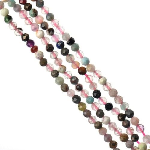Cutting Black add grey and white with transparent and translucent Pink Beads 3mm-2mm Turbo Stone Loose beads