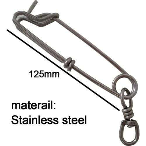 Stainless Steel Fishing Swivels Snap Speargun Float Line Tuna Clip 700lb 5.5" Longline Branch Hanger Fishing Snap Swivels