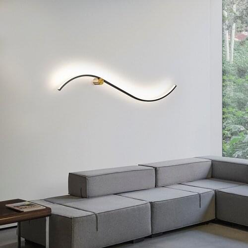 Modern Creative LED Wall Lamp Nordic Living Room Background Wall Light Bedroom Bedside Lamp Home Decor Ceiling Luminaire Fixture