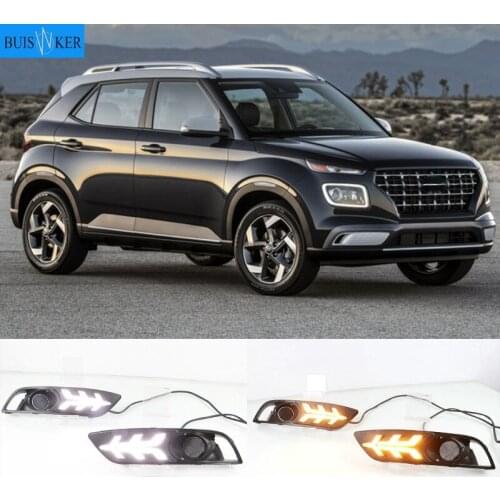 LED DRL Daytime Running Light For Hyundai Venue 2019 2020 Car-styling