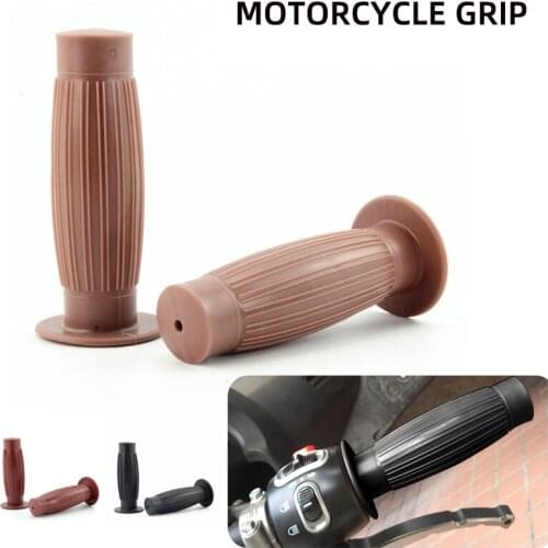 7/8" 22mm Motorcycle Handleba Universal Modification Parts Grip Cover Soft Rubber Handlebar Cover Retro Cafe Accessories