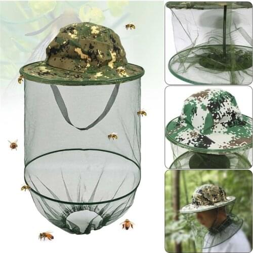 1Pc Anti Mosquito Fishing Cap Bug Bee Insect Mesh Hat Head Face Mask Protector Breathable Anti-sun Hiking Camping