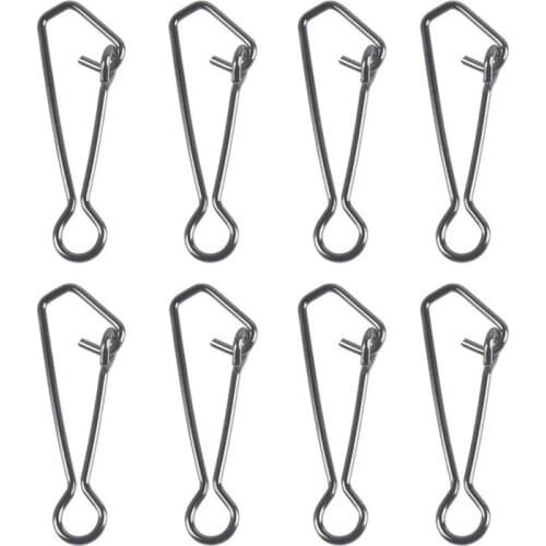 10pcs Bearing Fishing Swivels Rolling Rings Interlock Hook Lure Fishhook Snap Swivels Connector Tackle Bait holder Device