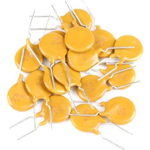 100PCS 900MA PPTC Resettable Fuse RXEF090 XF090 Pitch 5mm 72V 0.9A factory wholesale Fast delivery