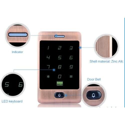 8000User Touch-screen keypad rfid card door access control system