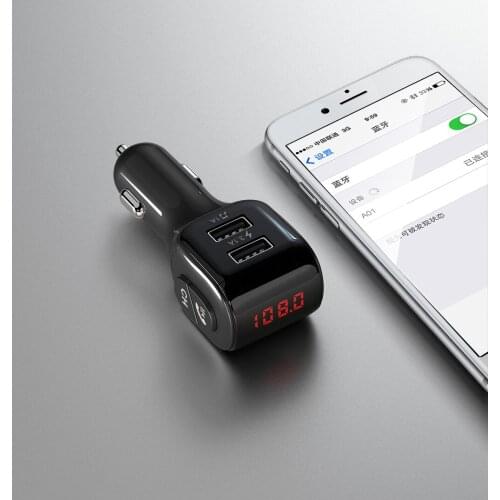 Bluetooth stereo music playback A01 Mini Double USB Car Charger Bluetooth Car MP3 HiFi Player Fast Charger FM Transmitter