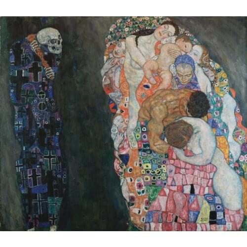 Free shipping Austria Gustav Klimt family sleep canvas prints oil painting printed on canvas home decoration picture