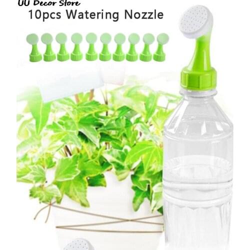 10pcs Gardening Plant Watering Attachment Spray-head Soft Drink Bottle Water Can Top Waterers Seedling Irrigation Equipment