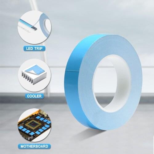 25meter/Roll 3/5/6/8/10/12mm Width Transfer Tape Double Side Thermal Conductive Adhesive Tape for Chip PCB LED Strip Heatsink