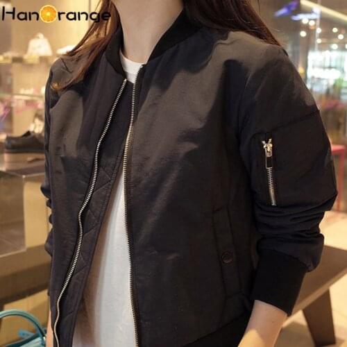 Short Bomber Jacket Women Spring Autumn 2021 Pilot Suit Baseball Uniform