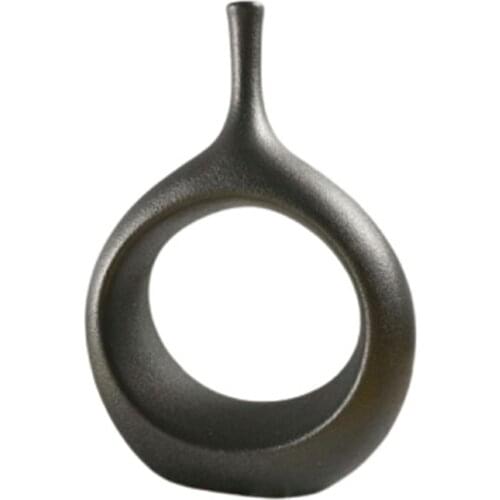 Ceramic Hollow Out Flower Vase Figurines Nordic Modern Planter Pots Living Room Desktop Interior Decorative Decorations