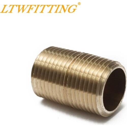 LTWFITTING Brass Pipe Close Nipple Fitting 3/8" Male NPT