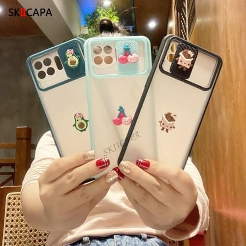Cartoon Phone Case For OPPO F17 Pro A93 Half Clear Matte Case For OPPO Reno 5 Pro Reno 4 Lite 4F Camera Lens Protect Back Cover