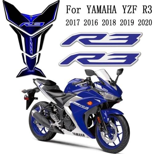 For YAMAHA YZF R3 YZF-R3 Stickers Emblem Tank Pad Decal Fuel Protector Motorcycle Protector TankPad 2017 2016 2018 2019 2020