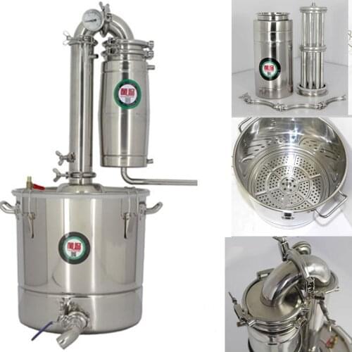 20-70 Litres New DIY Home Distiller Alambic Moonshine Alcohol Still Stainless Copper Water Wine Essential Oil Brewing Kit