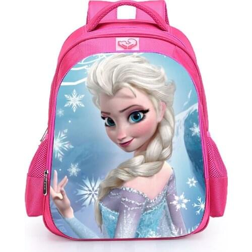 Princess Elsa Lovely 3-6 Year Childrens School Backpacks for Girls Kids Pink Cartoon School Bag for Children Quality Mochia