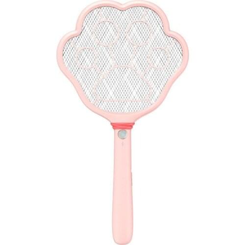 Bug Zapper Racket with Wall Mount Bracket, Electric Fly Swatter 3800V Electronic Mosquito Killer with USB Charging LED Lighting