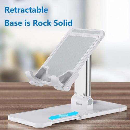 Adjustable Desktop Phone Bracket Wireless Charging Portable Charger Folding Metal Telescopic Tablet Mobile Phone Stand Holder