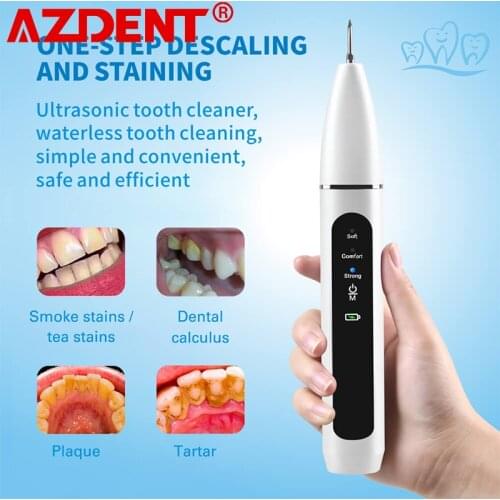 New 5 Modes Portable Dental Cleaner USB Rechargeable Removal of Calculus 3Tips+1 Brushhead+1Mirror with LED Spotlight for Family