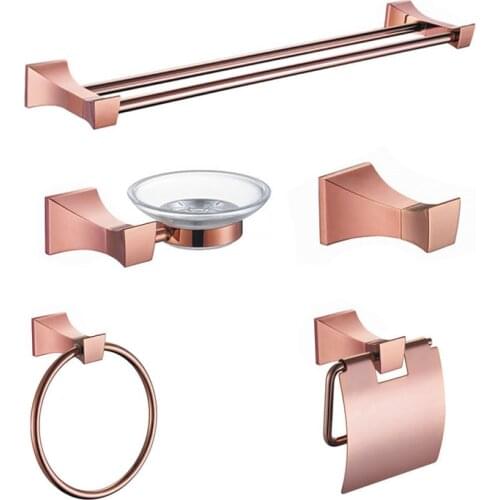 Bathroom Hardawre Accessories Towle Hanging Rail Bar Ring Antique Rose Gold Paper Holder Toilet Brush Robe Soap Dish Cup Hanger