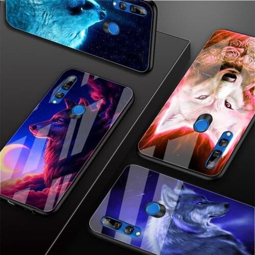Animals Wolf Tempered Glass Phone Case For Huawei honor 8X 9 10i 20i 20Lite 20Pro 30 Pro Cover Shell