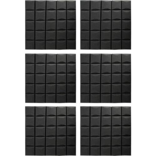 Quality 6 Pcs Sound-Absorbing Cotton Foam Mushroom Shape Soundproofing Foam Acoustic Panels for Recording Studios Control Rooms