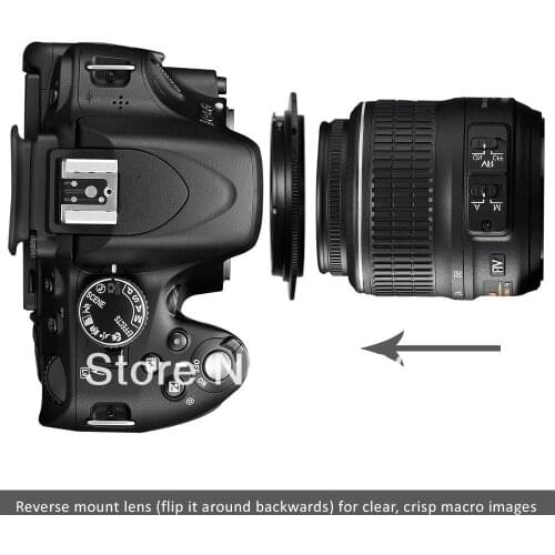 100% Guarantee10x 72 MM Filter Thread Lens / Macro Reverse Ring Camera Mount Adapter for Nikon SLR mount D3100