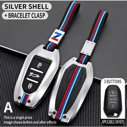 2019 smart remote car key fob case cover for Peugeot 508 301 2008 3008 4008 407 408 Citroen C5 C6 C4L CACTUS C3XR DS Keychain