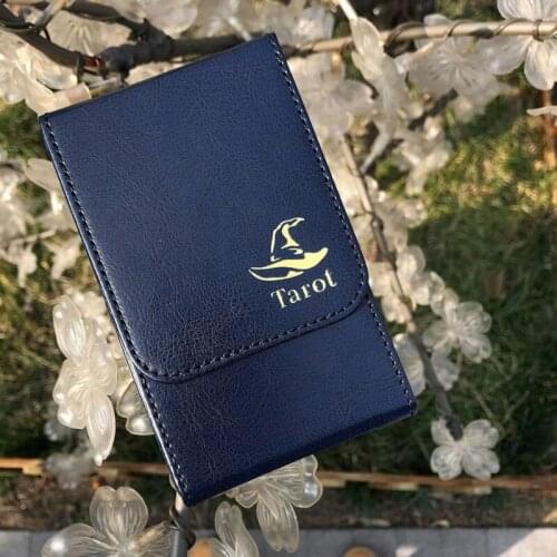 270C Portable Tarot Card Storage Box Double Leather Collection Board Game Poker Case Tarot Card Palmbox