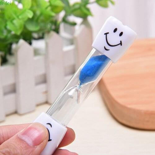 3 Minutes Clocks Hourglasses Toothbrush Timer for Brushing Kids Teeth Home Cooking Game Smiley Sand Timer Anti-fall Home Decor