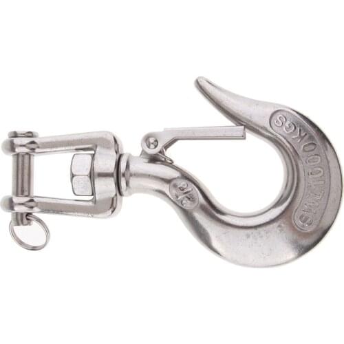 304 Stainless Steel Swivel Eye Clevis Lifting Chain Snap Hook 3/8"
