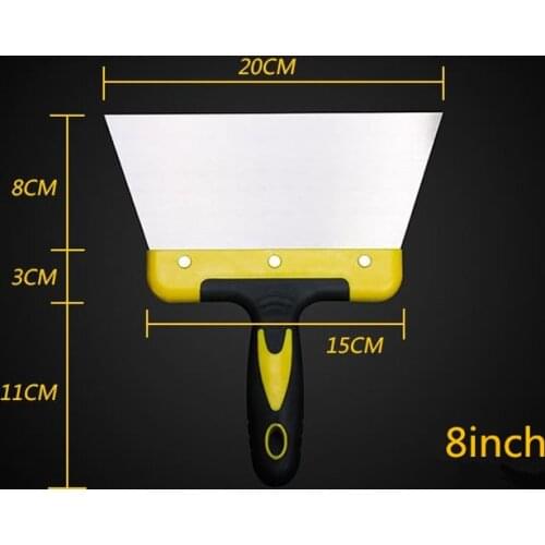 4/6/8/14/16 inch Drywall Putty Knife Construction Tools Stainless Steel Mirror Polish Blade Putty Knife Paint Scraper Practical