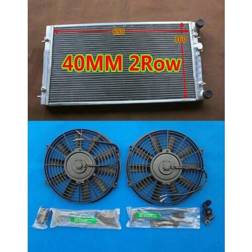 40MM 2 Rows Aluminum Radiator For Volkswagen New Beetle 1.8/1.9/2.0/2.5L I4/I5 4CYL/5CYL 1998-2009 MT and FANS Bjalla 00 02 06