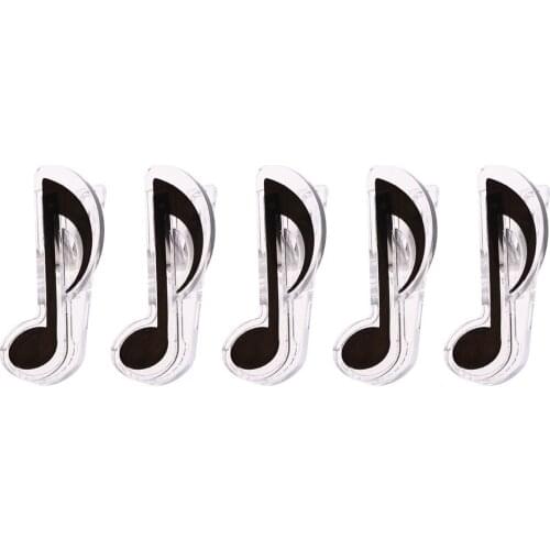 5 Pieces Plastic Music Note Book Page Clip Holder Music Stand Accessory