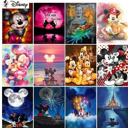 Disney Full Diamond Embroidery "Cartoon Mickey Mouse" Diamond Painting Cross Stitch Patterns Rhinestone Unfinished Home Decor