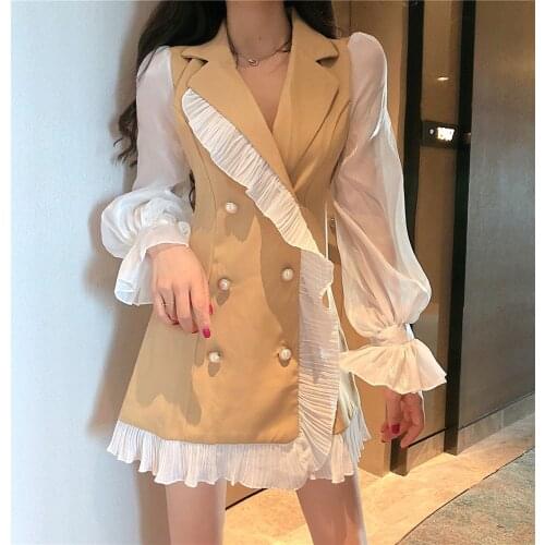 Женские двубортные пиджаки AreMoMuWha China At AliExpress