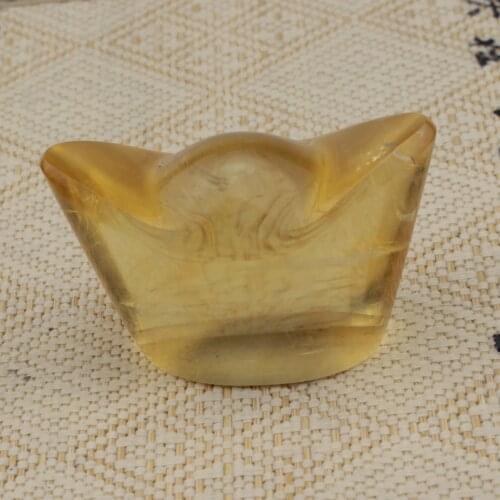 Ingots shape natural calcite / selenite stone beads natural stone Ornaments for home wholesale