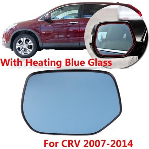 CAPQX Right & Left Side With heating Outside Rearview Mirror Glass Blue Lens For Honda CRV CR-V RE2 RE4 RM2 RM4 2007-2014