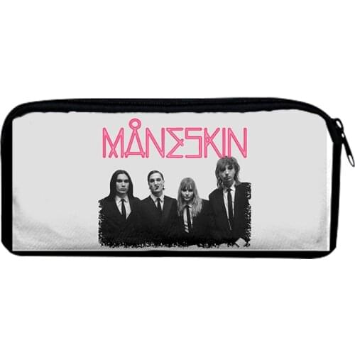 Maneskin 3D Merch Oxford Cloth Pencil Case Office Student Pencilcase Cute Canvas Pencil Bag