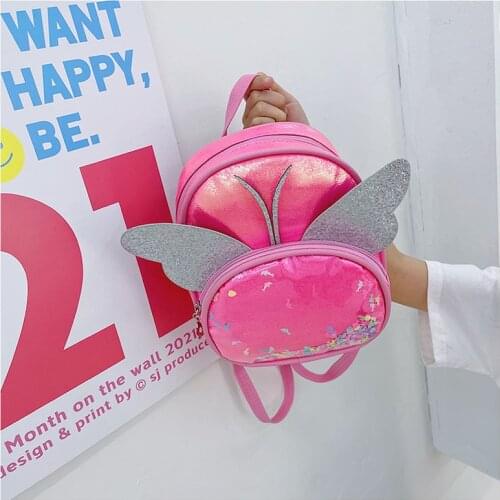 New Summer Kids Butterfly Backpack Casual Daypack 2021 New Fashion Girls High Quality Back Bag Hot Sale Outdoor Phone bag