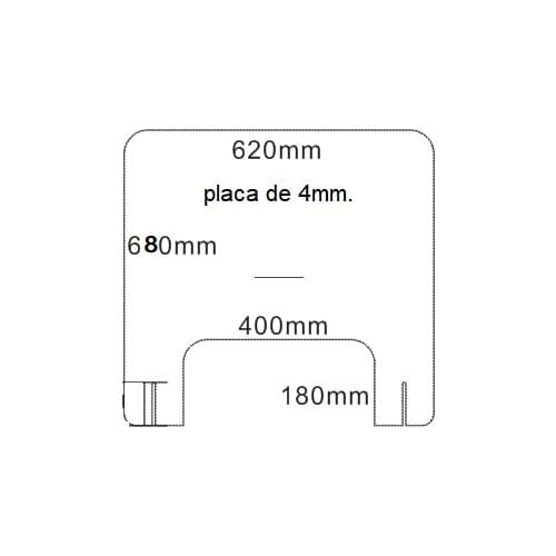 ANTI-contagion methacrylate bulkhead-62X68CMS. -4/8MM