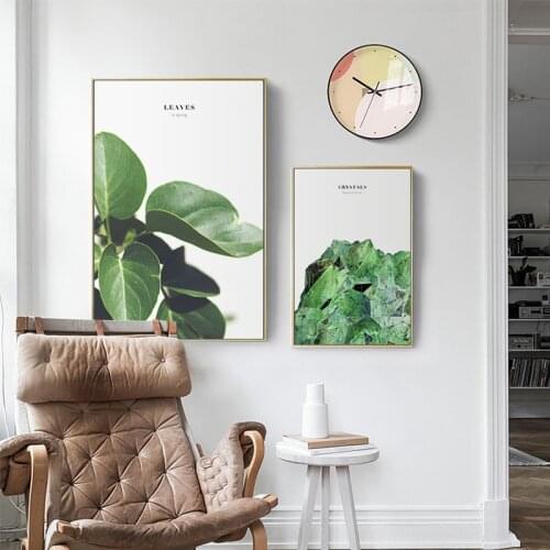 Nordic Canvas Painting Modern Green Prints Plant Art Posters Prints Landscape Art Wall Pictures Living Room Unframed Poster