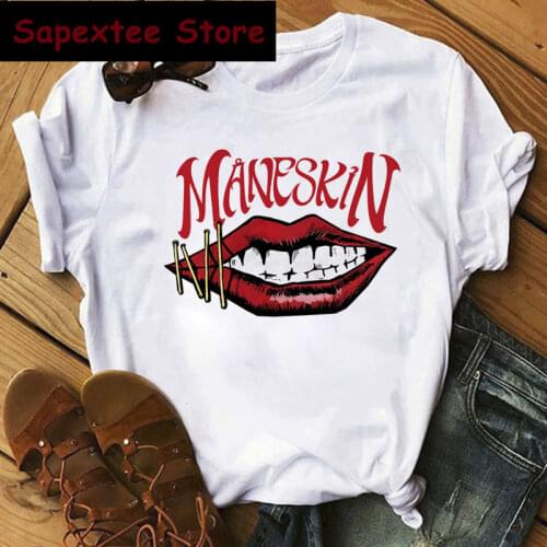 New Italian Hip Hop Maneskin T Shirt Men Kawaii Rapper Graphic Tees Cartoon Summer Tops T-shirt Unisex Harajuku Tshirt Male