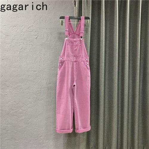 Gagarich Woman Pants 2021 New Spring Autumn Ins Fashion Korean Solid Simple Versatile Female Straight Wide-leg Denim Trousers