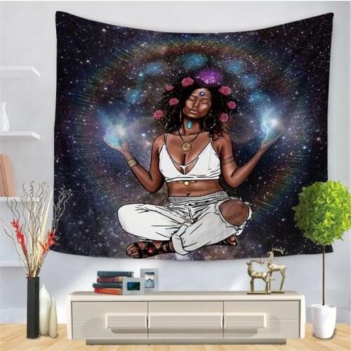 Tapestry African American female art tapestry wall hippie style bedroom living room background cloth tapestry