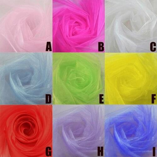 Crystal Yarn Tulle Roll Sheer Wedding Backdrop Decoration Organza Fabric Chair Sash Table Skirt Mariage DIY Supplies 500CM*48CM