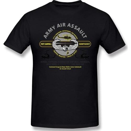 JEAR Us Army 101st Airborne Air Assault Mens Casual Short Sleeve Tee Shirts