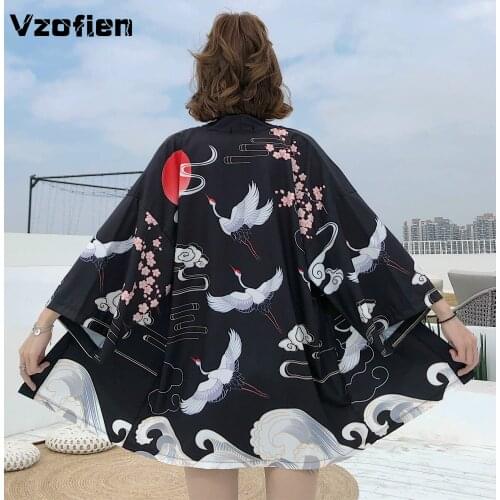 Japanese Kimono Loose Cardigan Man Women Traditional Orient Ethnic Cardigan Summer Asian Streetwear Thin Harajuku Yukata